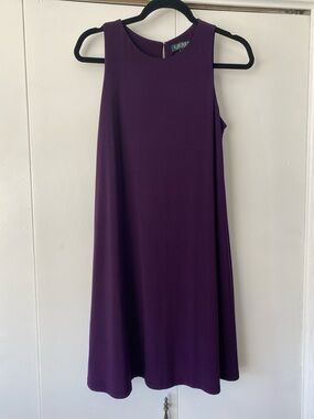 Lauren Ralph Lauren Sleeveless Plum Midi Dress